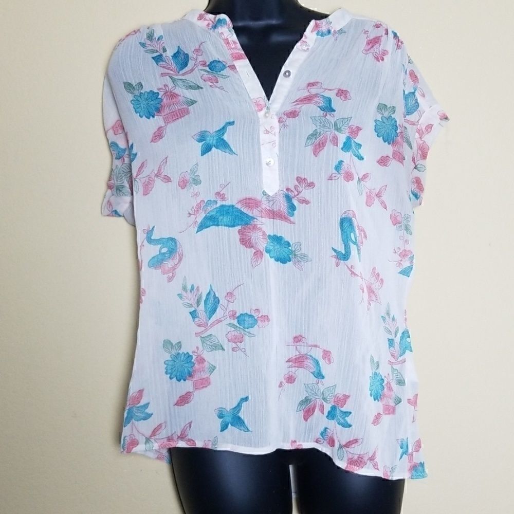 Quiksilver Sheer Short Sleeve Top